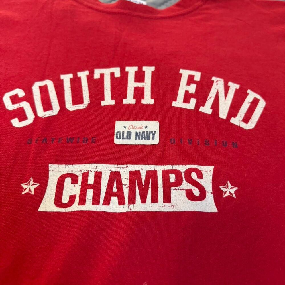 Vintage 90s Old Navy Made In USA South End Red Tee Size Mens XL